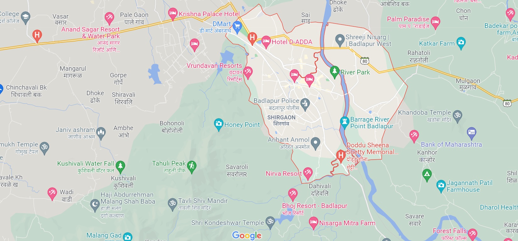 Mahindra Happinest Badlapur Location Map