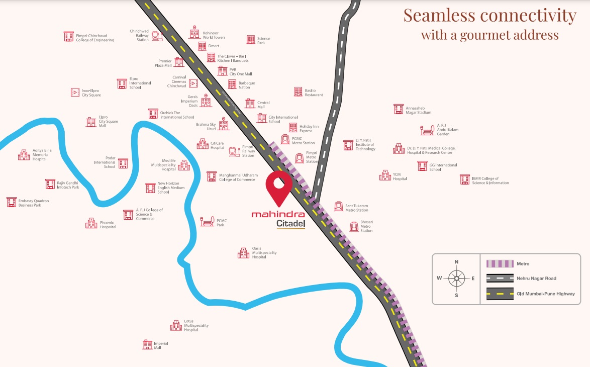 Mahindra Bastion Pimpri-Chinchwad Location Map